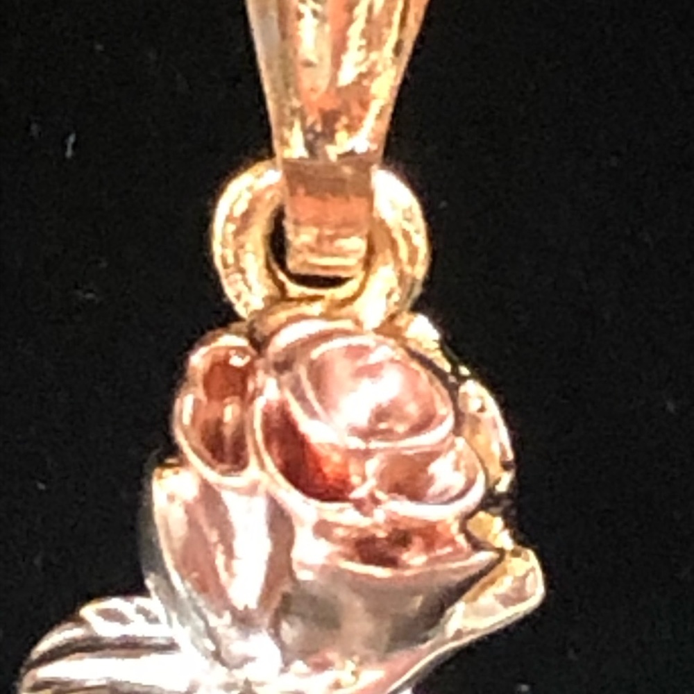Rose Flower Pendant Chain Necklace